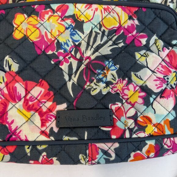 Vera Bradley Little Hipster Crossbody Bag 'Pretty Posies' Quilted Boho Compact - Picture 4 of 11